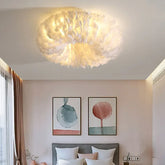 Gloria Taklampa Feather Orange Sovrum Modern